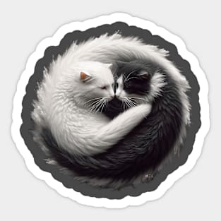 Cats Yin and Yang Sticker